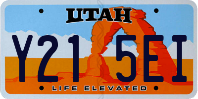 UT license plate Y215EI