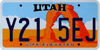 UT license plate Y215EJ