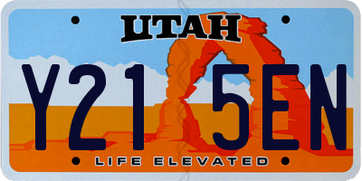 UT license plate Y215EN