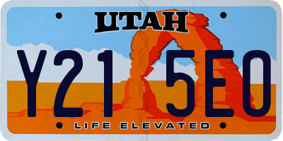 UT license plate Y215EO
