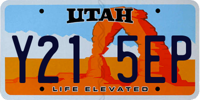 UT license plate Y215EP