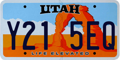 UT license plate Y215EQ
