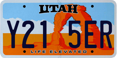 UT license plate Y215ER