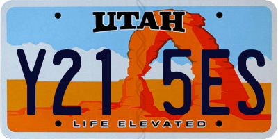UT license plate Y215ES