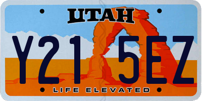 UT license plate Y215EZ