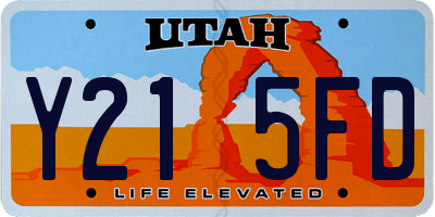 UT license plate Y215FD