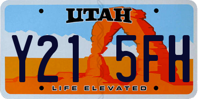 UT license plate Y215FH