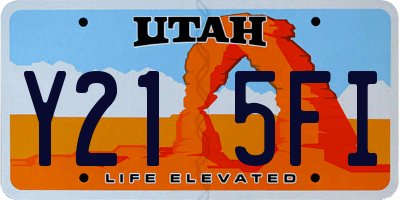 UT license plate Y215FI