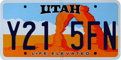 UT license plate Y215FN