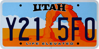 UT license plate Y215FO