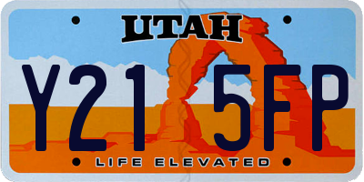 UT license plate Y215FP