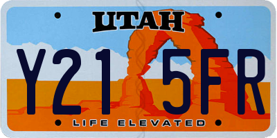 UT license plate Y215FR