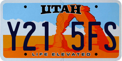 UT license plate Y215FS
