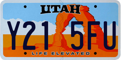 UT license plate Y215FU