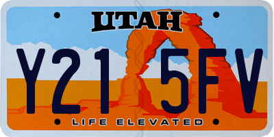 UT license plate Y215FV