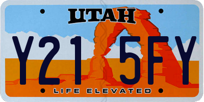 UT license plate Y215FY