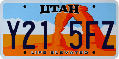 UT license plate Y215FZ