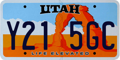 UT license plate Y215GC
