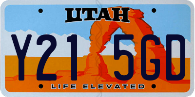 UT license plate Y215GD