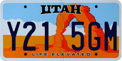 UT license plate Y215GM