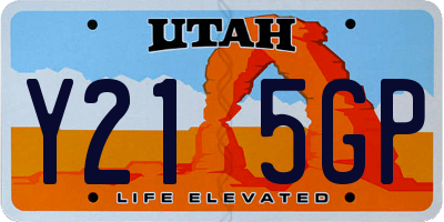 UT license plate Y215GP