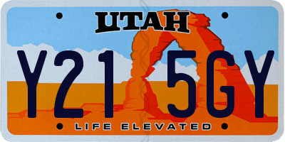 UT license plate Y215GY