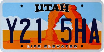 UT license plate Y215HA