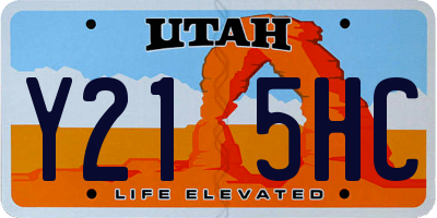 UT license plate Y215HC