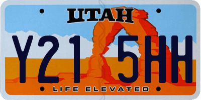 UT license plate Y215HH