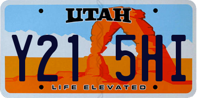 UT license plate Y215HI