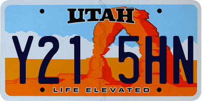 UT license plate Y215HN