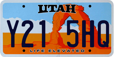 UT license plate Y215HQ