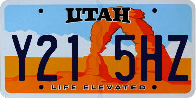 UT license plate Y215HZ