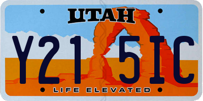 UT license plate Y215IC