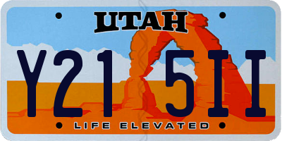 UT license plate Y215II