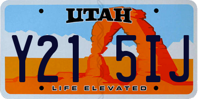 UT license plate Y215IJ