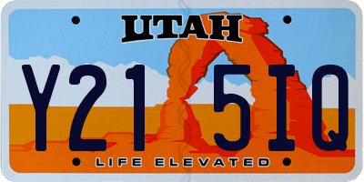 UT license plate Y215IQ