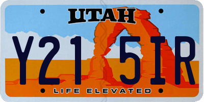 UT license plate Y215IR