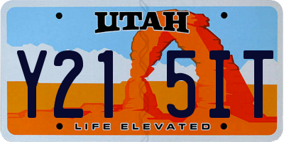 UT license plate Y215IT