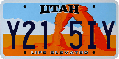 UT license plate Y215IY