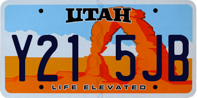 UT license plate Y215JB