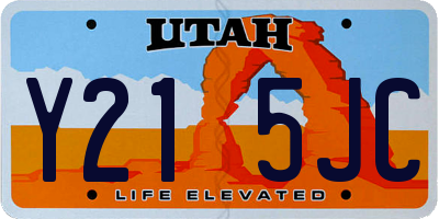 UT license plate Y215JC