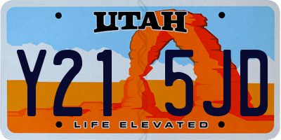 UT license plate Y215JD