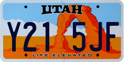 UT license plate Y215JF