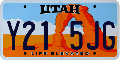UT license plate Y215JG