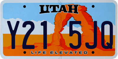 UT license plate Y215JQ