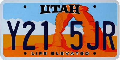 UT license plate Y215JR