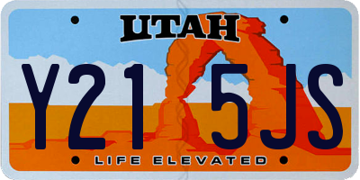 UT license plate Y215JS