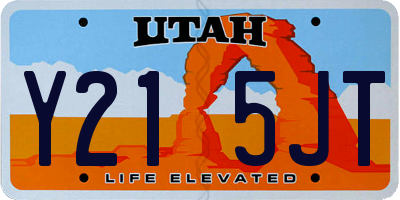 UT license plate Y215JT