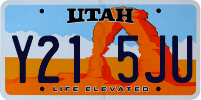 UT license plate Y215JU